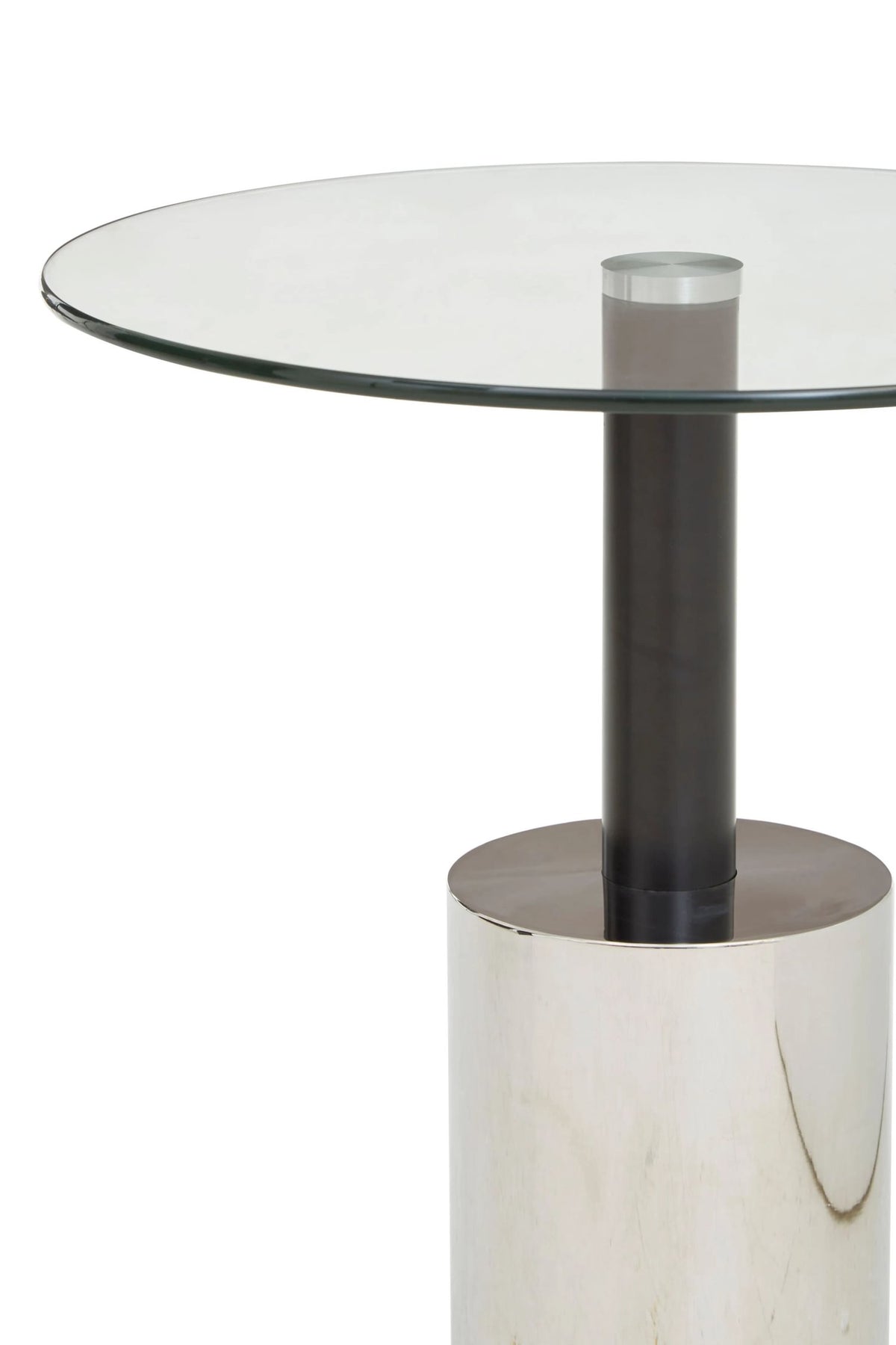 Lumina End Table With Silver Base