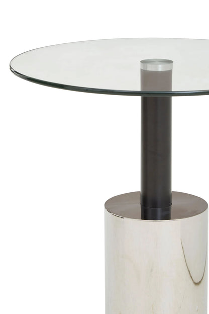Lumina End Table With Silver Base