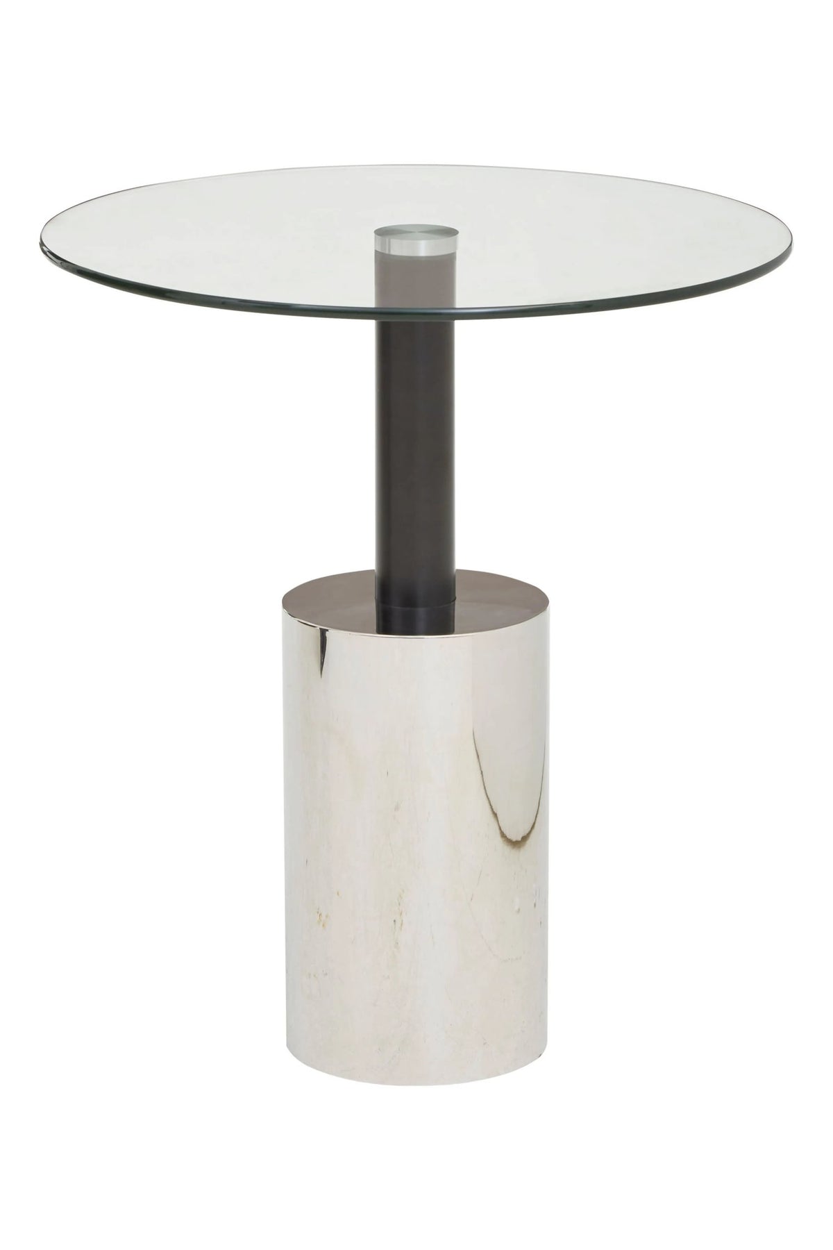 Lumina End Table With Silver Base