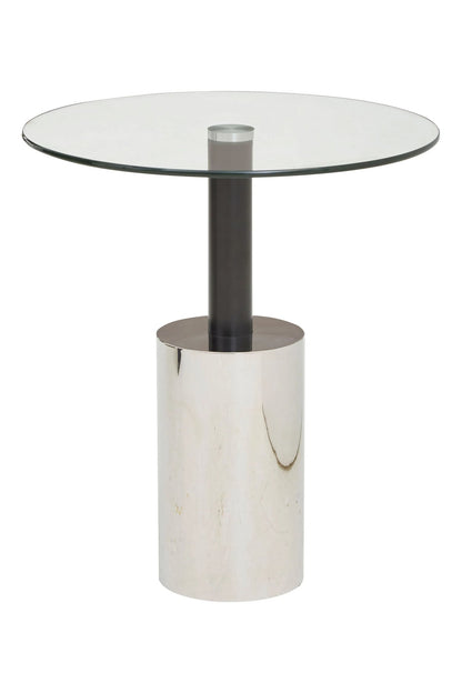Lumina End Table With Silver Base