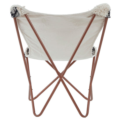 Serene Black and White Pattern Butterfly Chair