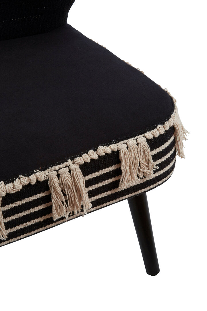 Serene Black Moroccan Chair