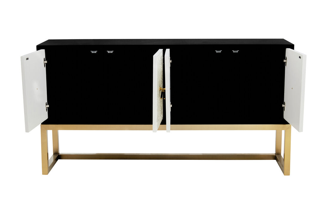 Alexander Black and White Four Door Sideboard