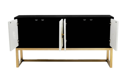 Alexander Black and White Four Door Sideboard