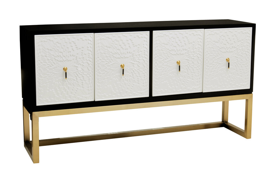 Alexander Black and White Four Door Sideboard