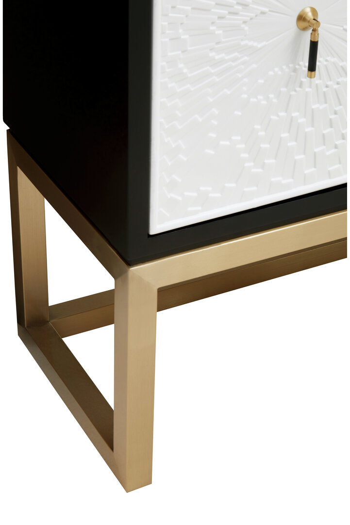Alexander Black and White Four Door Sideboard