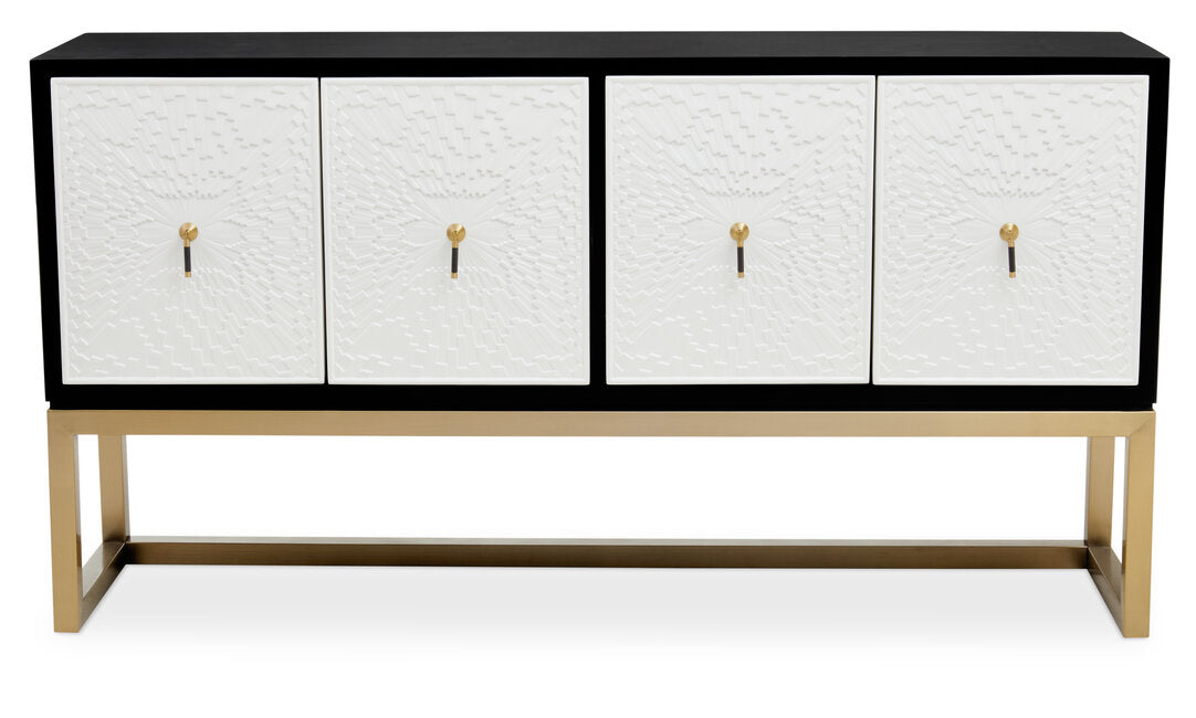 Alexander Black and White Four Door Sideboard