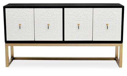 Alexander Black and White Four Door Sideboard