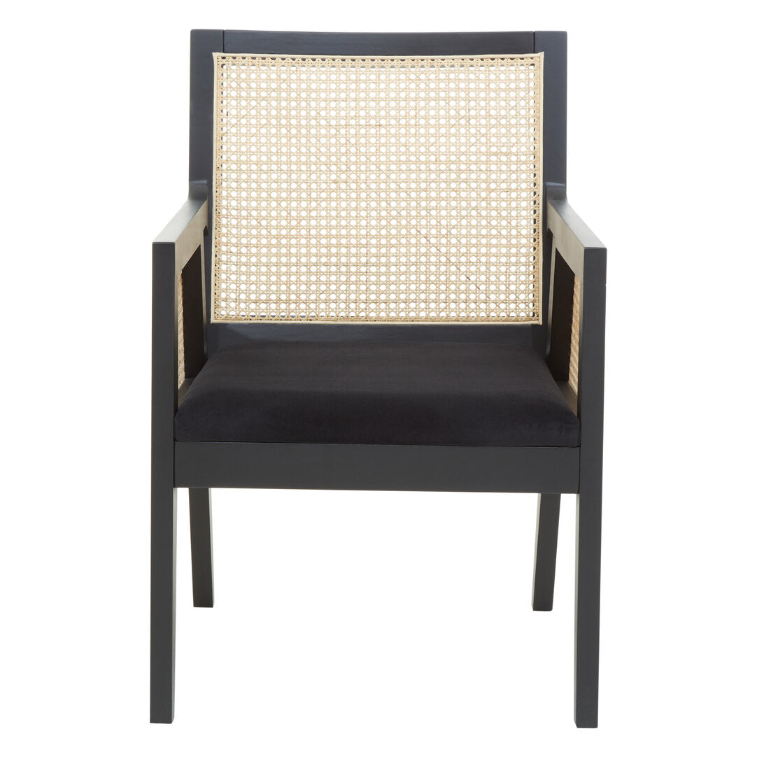 Via Rattan Chair with Black Frame