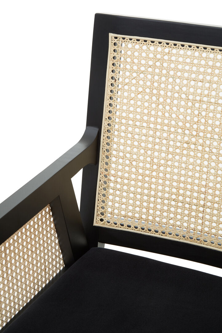 Via Rattan Chair with Black Frame