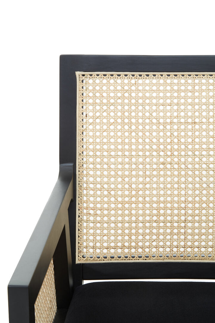 Via Rattan Chair with Black Frame