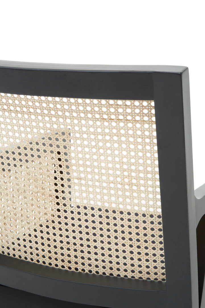 Via Rattan Chair with Black Frame