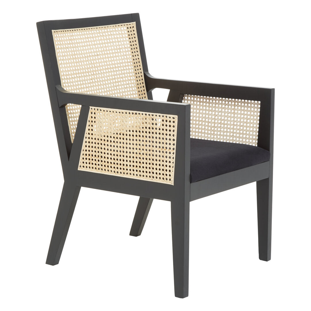 Via Rattan Chair with Black Frame