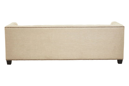 Cavendish Stone Fabric 3 Seat Modern Chesterfield Sofa