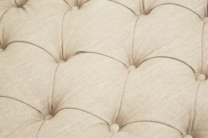 Cavendish Stone Fabric 3 Seat Modern Chesterfield Sofa