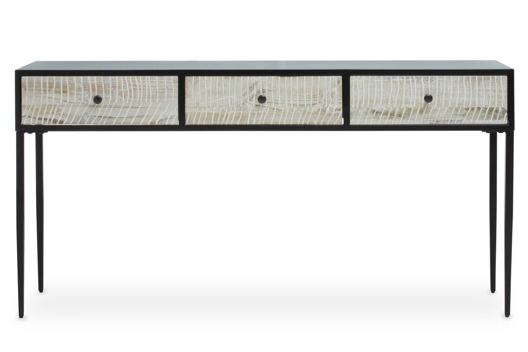 Thebes Three Drawer Rectangular Console Table