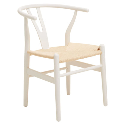 Bordeaux Antique White Finish Wishbone Chair