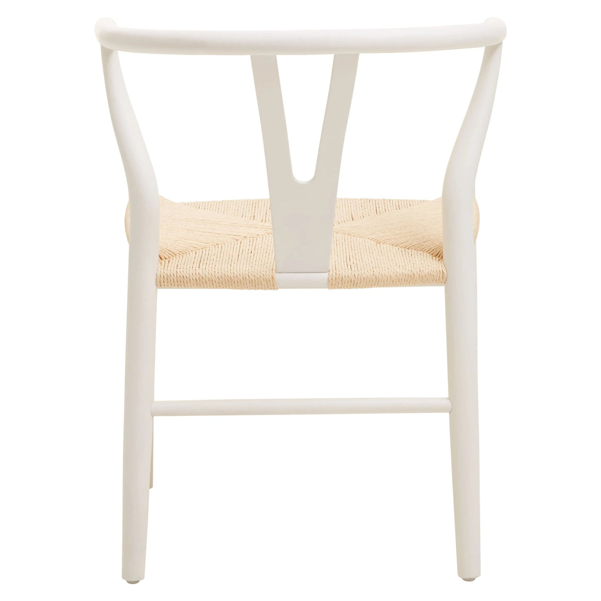 Bordeaux Antique White Finish Wishbone Chair