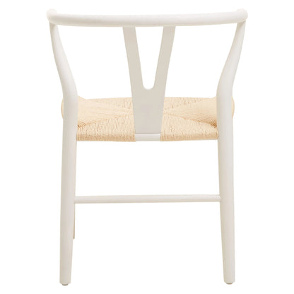 Bordeaux Antique White Finish Wishbone Chair