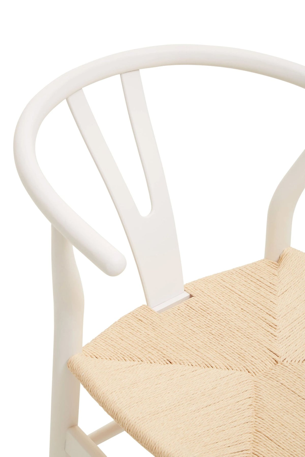 Bordeaux Antique White Finish Wishbone Chair