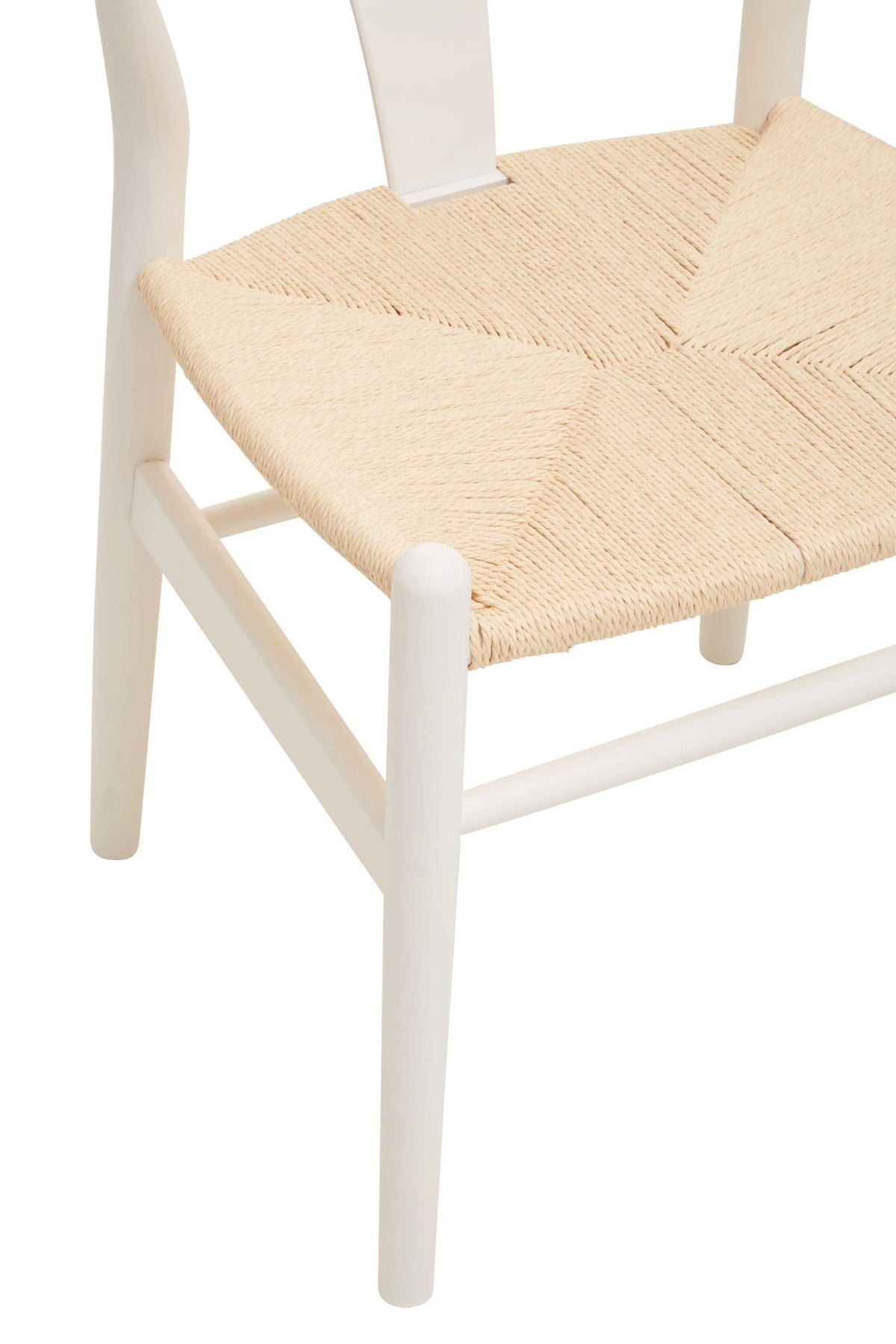 Bordeaux Antique White Finish Wishbone Chair