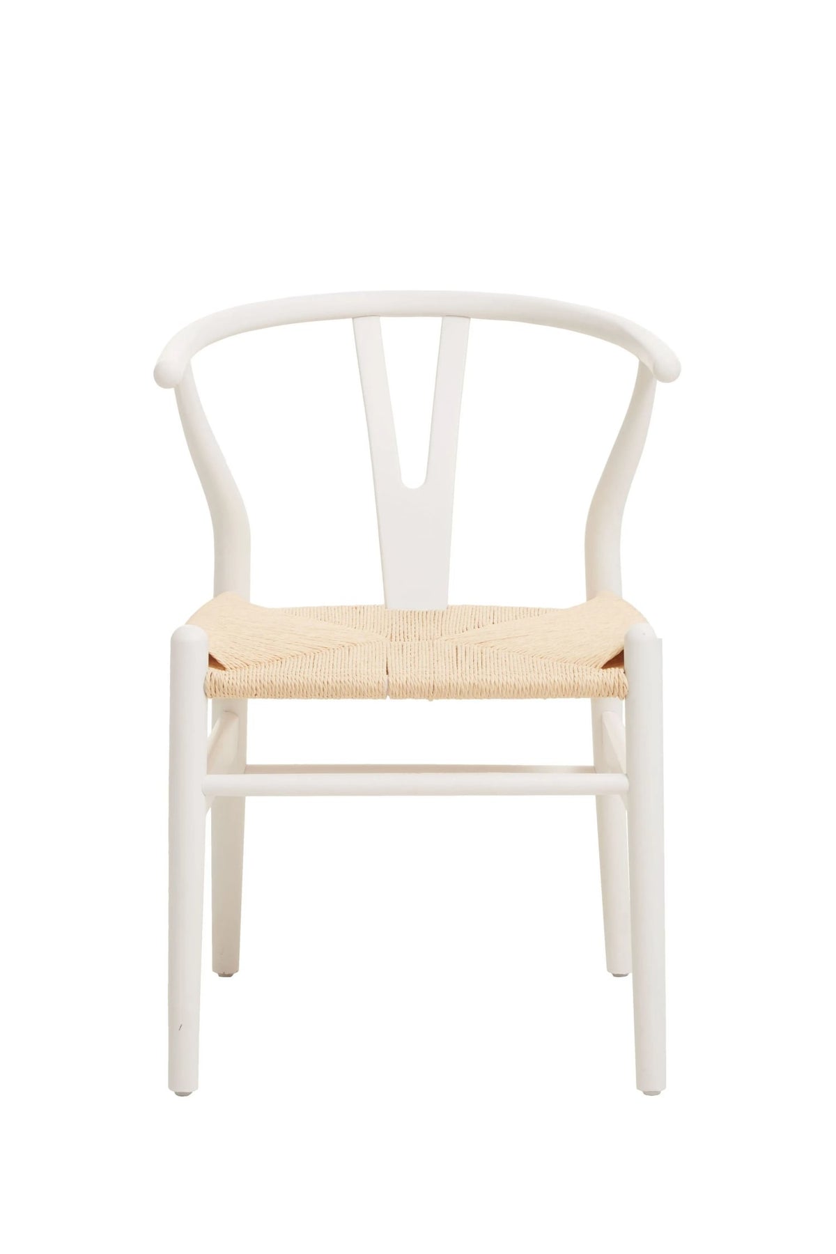 Bordeaux Antique White Finish Wishbone Chair