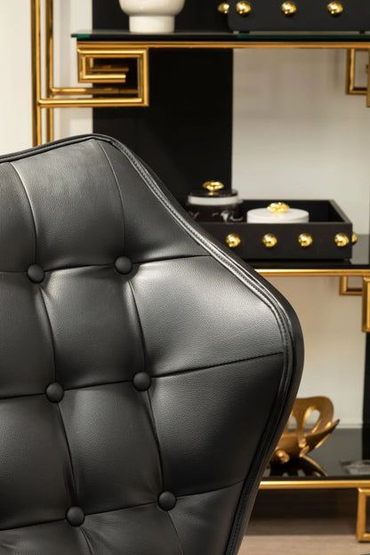 Ashbourne Black Leather Effect Chair