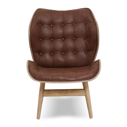 Ashbourne Brown Leather Effect Chair