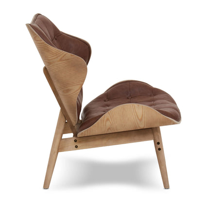 Ashbourne Brown Leather Effect Chair
