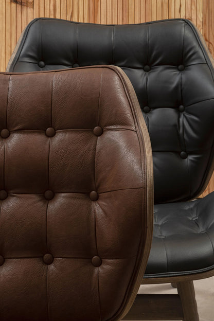 Ashbourne Brown Leather Effect Chair
