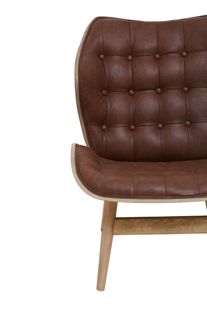 Ashbourne Brown Leather Effect Chair