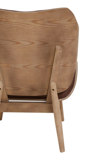 Ashbourne Brown Leather Effect Chair
