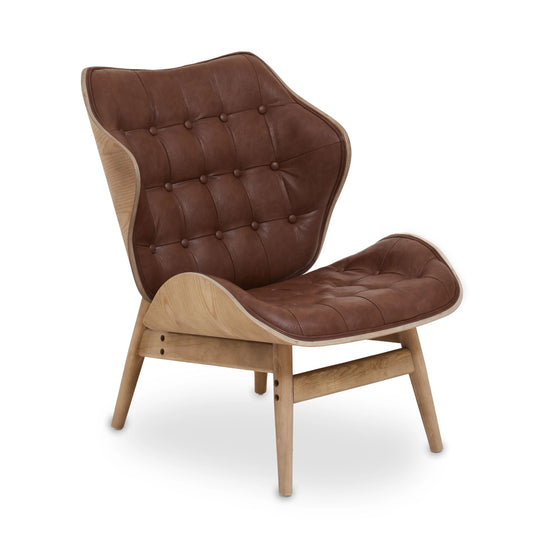 Ashbourne Brown Leather Effect Chair