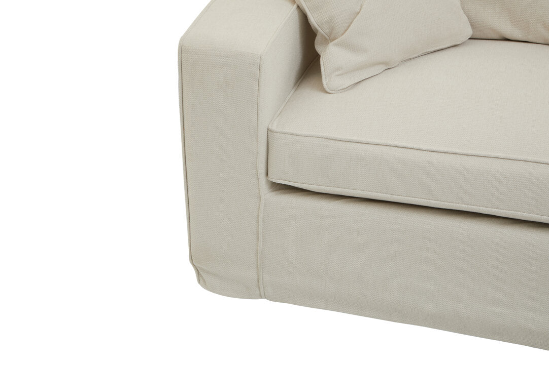 Provence 3 Seat Cream Fabric Sofa