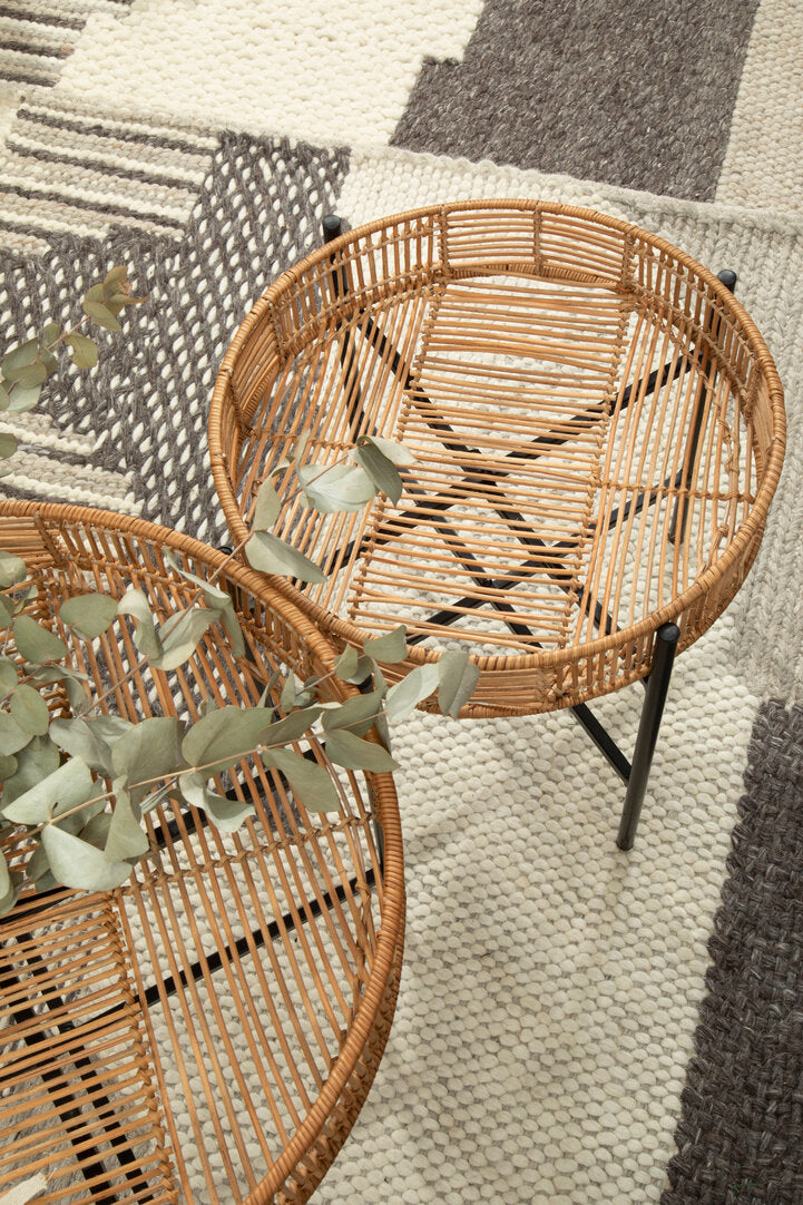 Petra Set Of 2 Natural Rattan Side Tables