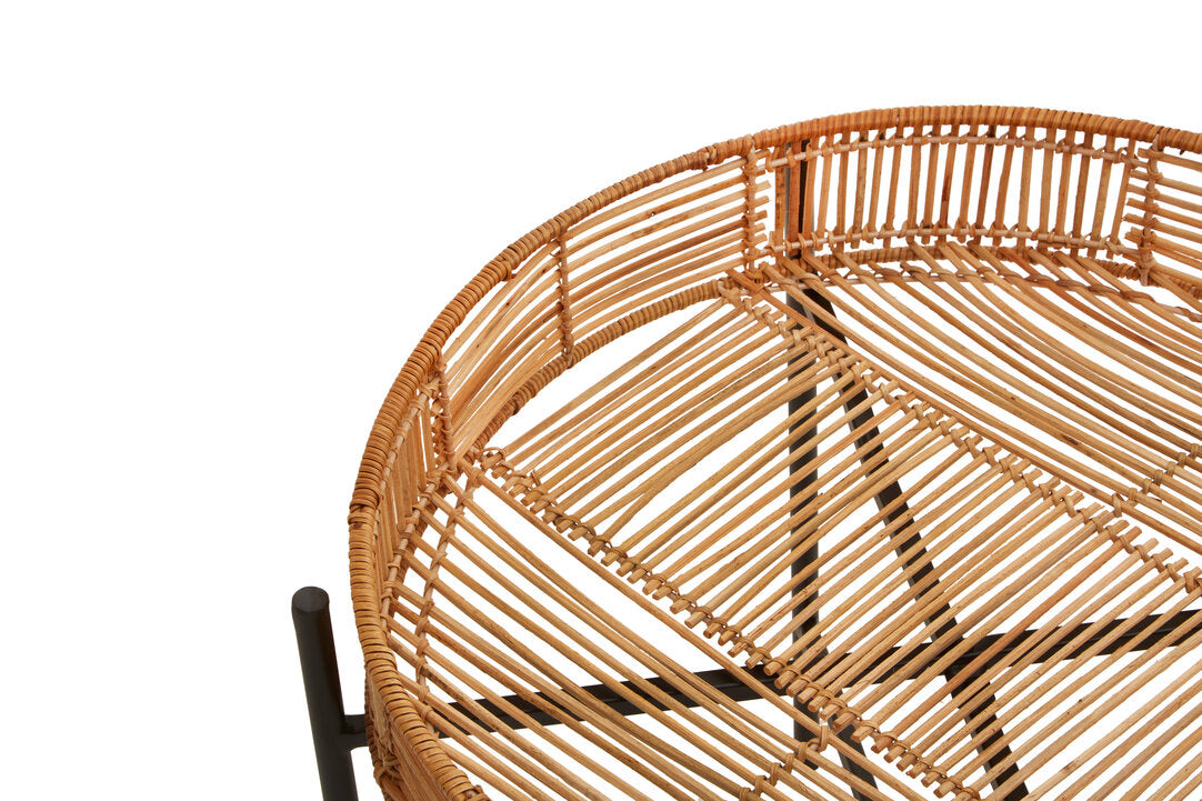 Petra Set Of 2 Natural Rattan Side Tables