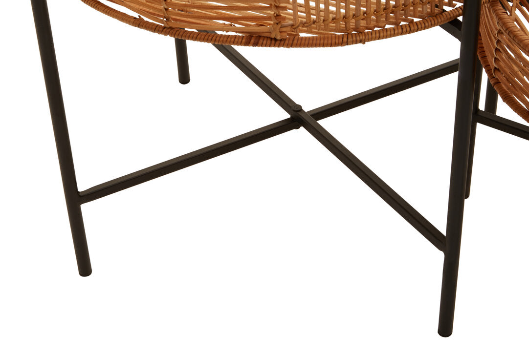 Petra Set Of 2 Natural Rattan Side Tables