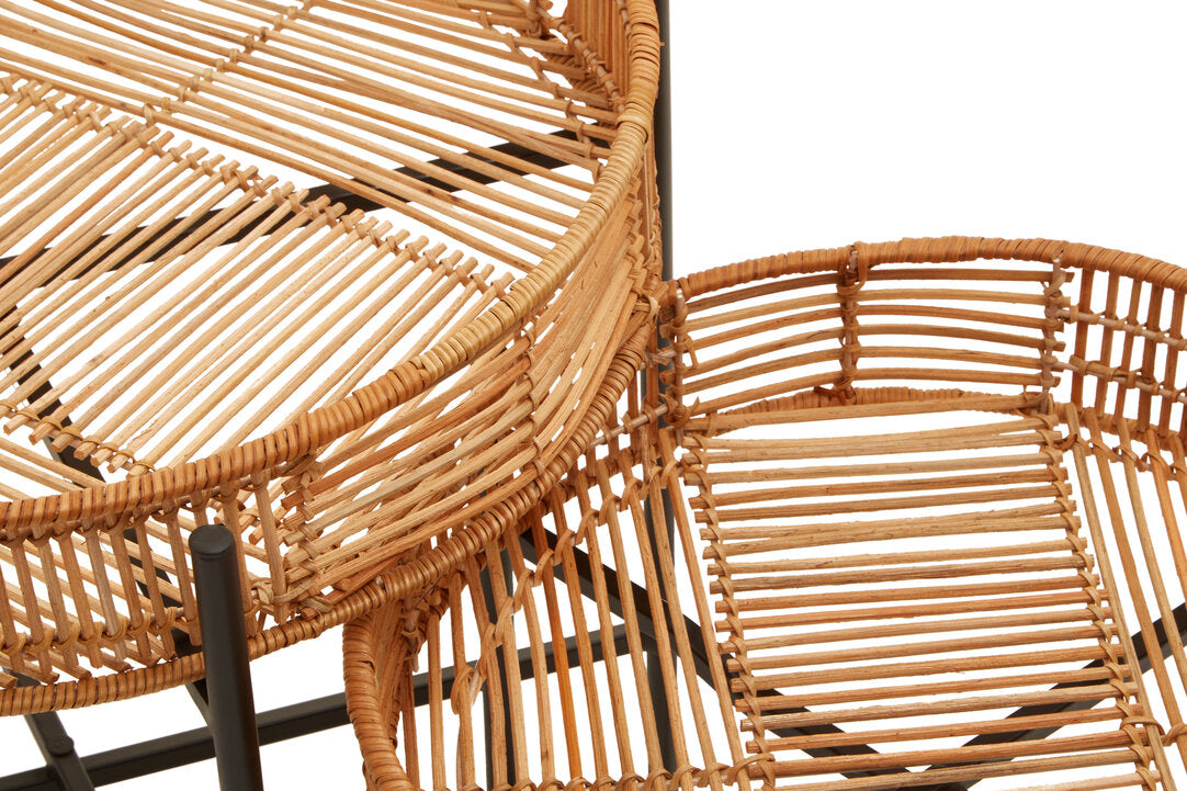 Petra Set Of 2 Natural Rattan Side Tables