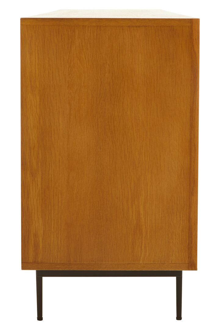 Tulum Natural Finish Sideboard with 4 Doors and 3 Drawers