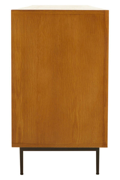 Tulum Natural Finish Sideboard with 4 Doors and 3 Drawers