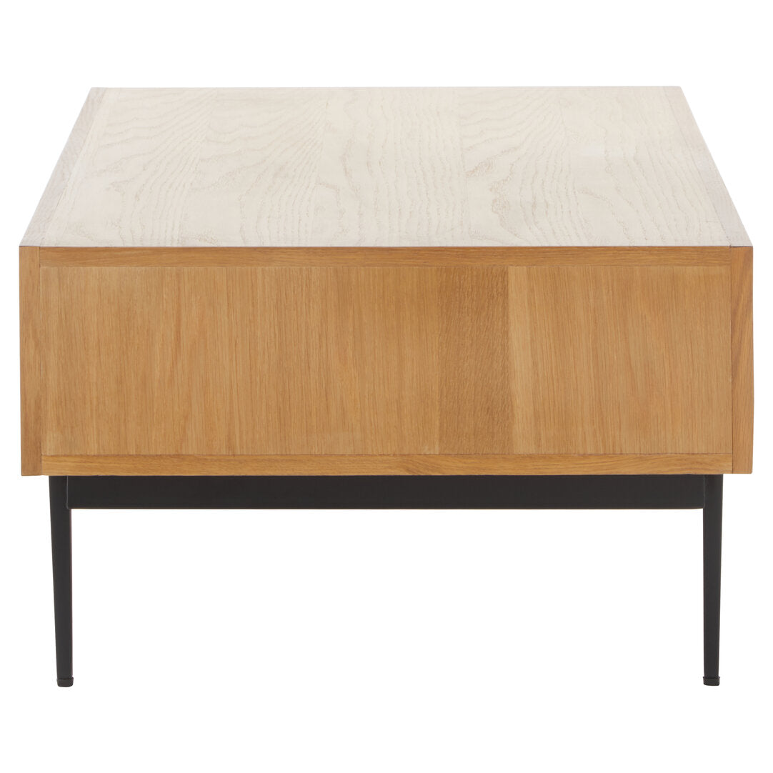Tulum Natural Finish Coffee Table with Drawers