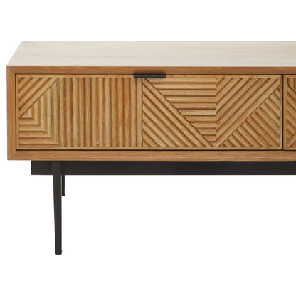 Tulum Natural Finish Coffee Table with Drawers