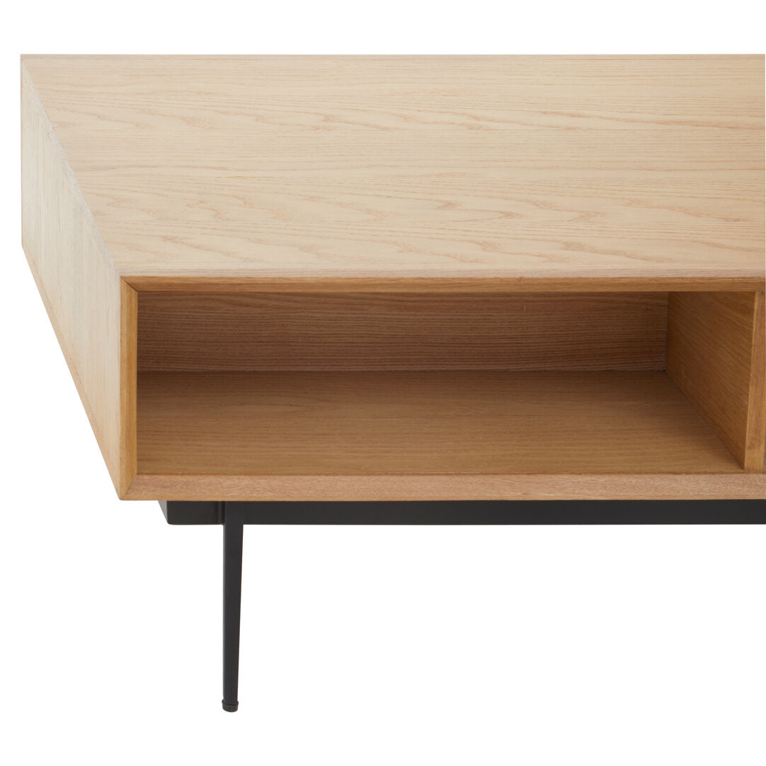 Tulum Natural Finish Coffee Table with Drawers