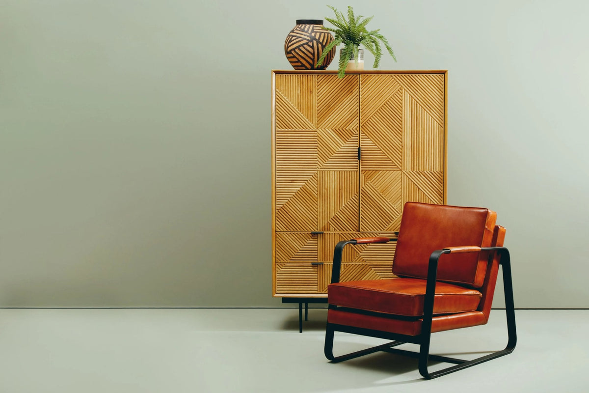 Tulum Natural Finish Cabinet with Drawers