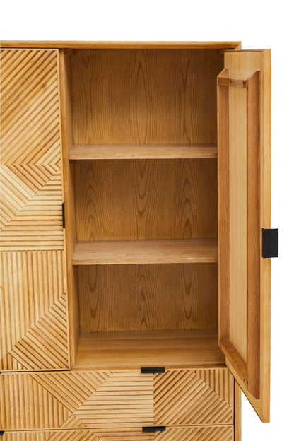 Tulum Natural Finish Cabinet with Drawers