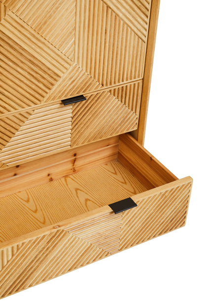 Tulum Natural Finish Cabinet with Drawers