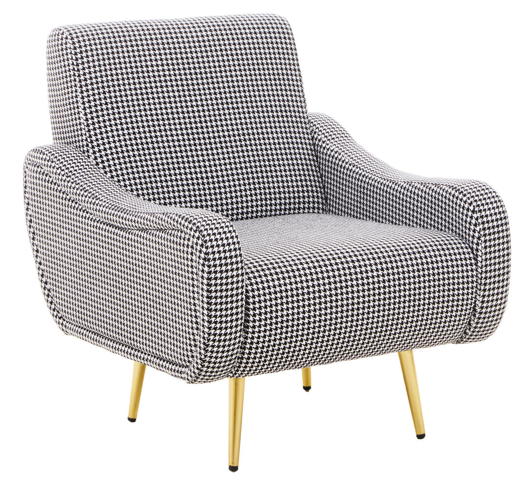 Checker Black And White Checked Armchair