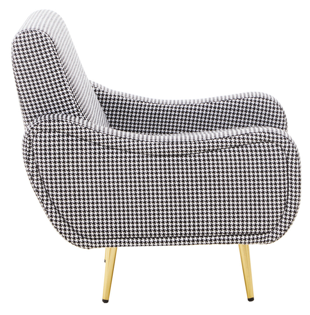 Checker Black And White Checked Armchair