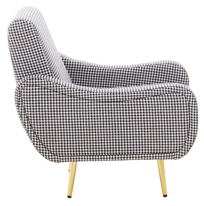 Checker Black And White Checked Armchair