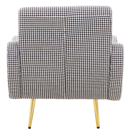 Checker Black And White Checked Armchair
